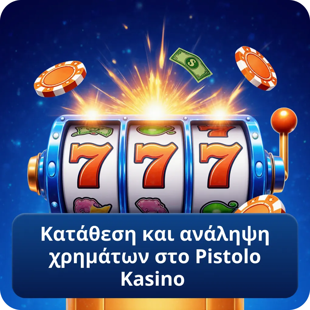 Κατάθεση και ανάληψη χρημάτων στο Pistolo Kasino