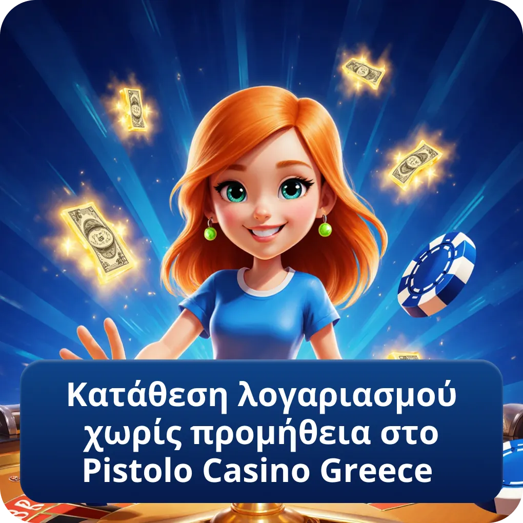 Κατάθεση λογαριασμού χωρίς προμήθεια στο Pistolo Casino Greece